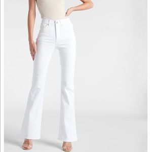 Express white flare jeans